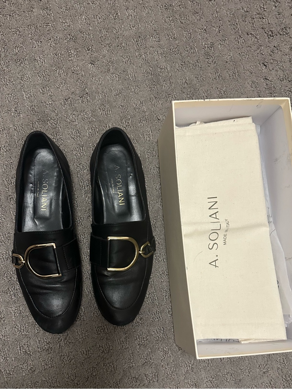 A. Solani Black Loafer